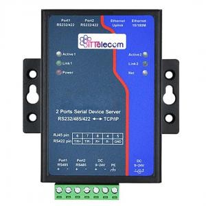 مبدل سریال مولتی ۲ پورت RS232/485/422 به TCP/IP