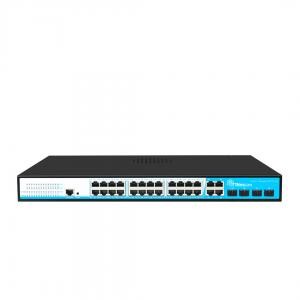 سوئیچ  شبکه مدیریتی 24 پورت POE به همراه 4 پورت SFP COMBO